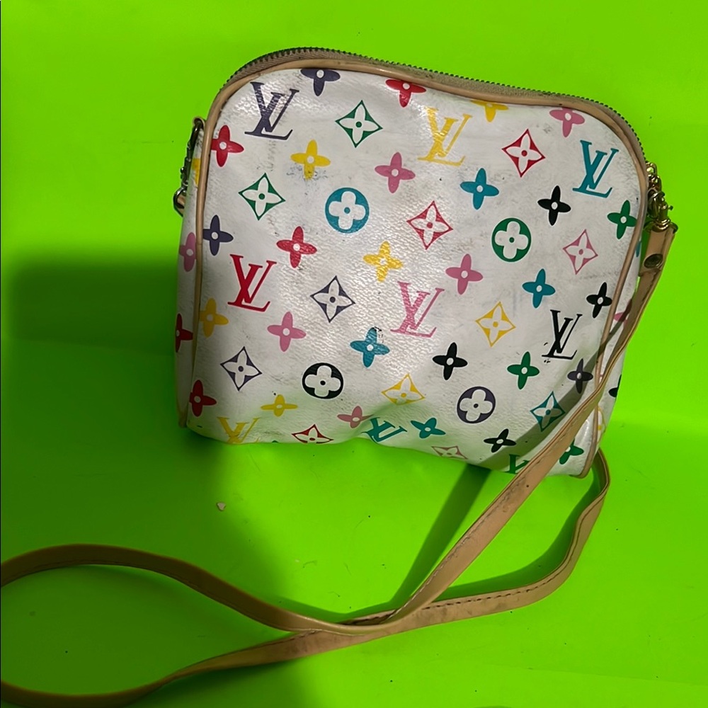 Cute Multicolor White Crossbody Bag